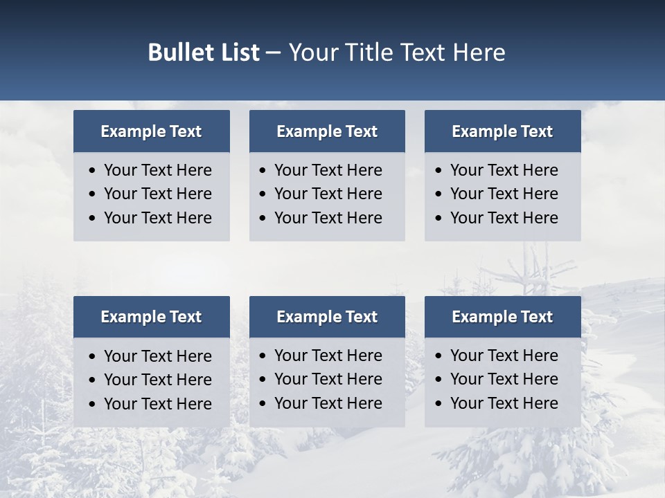 A Snowy Landscape With Trees And Clouds In The Background PowerPoint Template