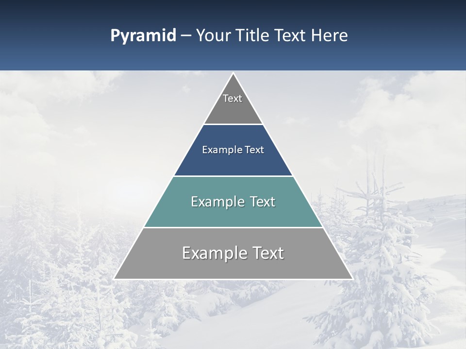 A Snowy Landscape With Trees And Clouds In The Background PowerPoint Template