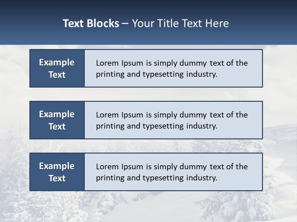 A Snowy Landscape With Trees And Clouds In The Background PowerPoint Template