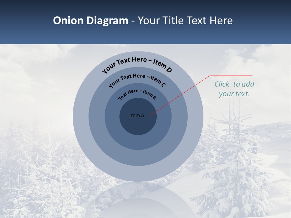 A Snowy Landscape With Trees And Clouds In The Background PowerPoint Template