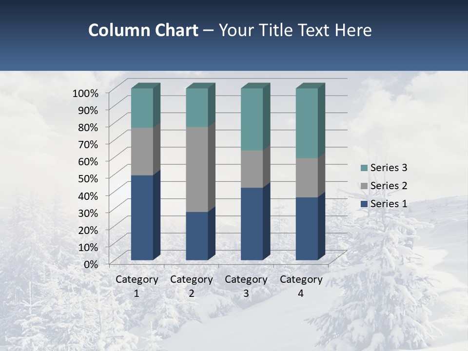 A Snowy Landscape With Trees And Clouds In The Background PowerPoint Template