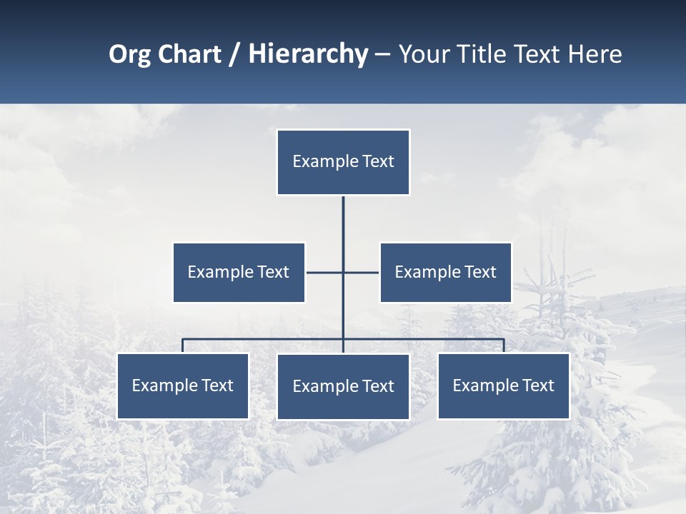A Snowy Landscape With Trees And Clouds In The Background PowerPoint Template