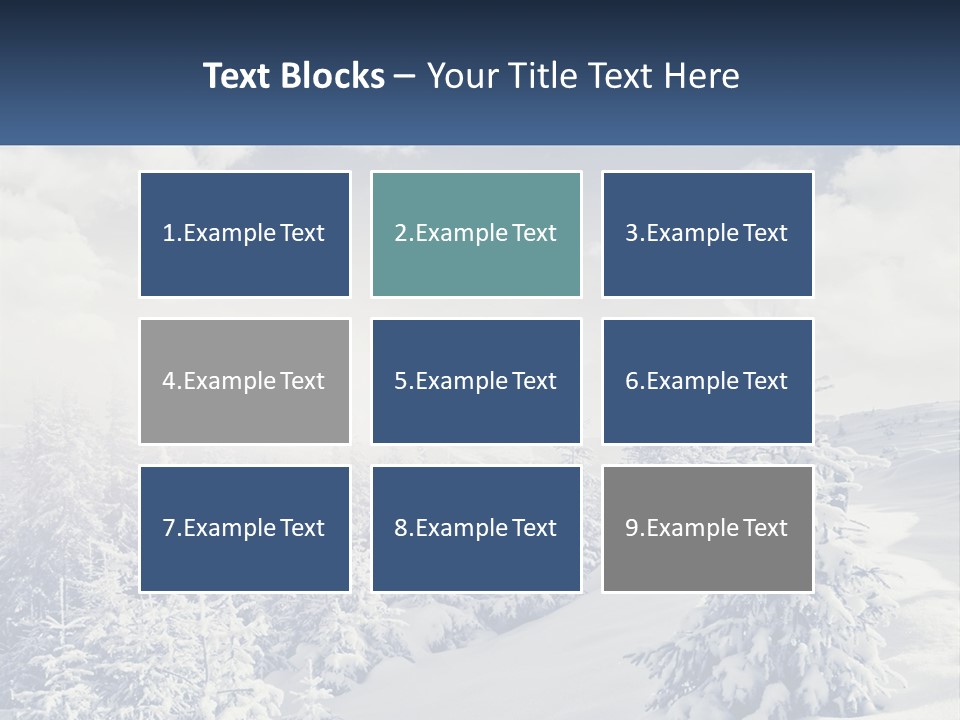 A Snowy Landscape With Trees And Clouds In The Background PowerPoint Template