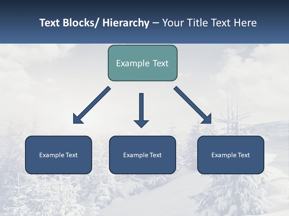 A Snowy Landscape With Trees And Clouds In The Background PowerPoint Template
