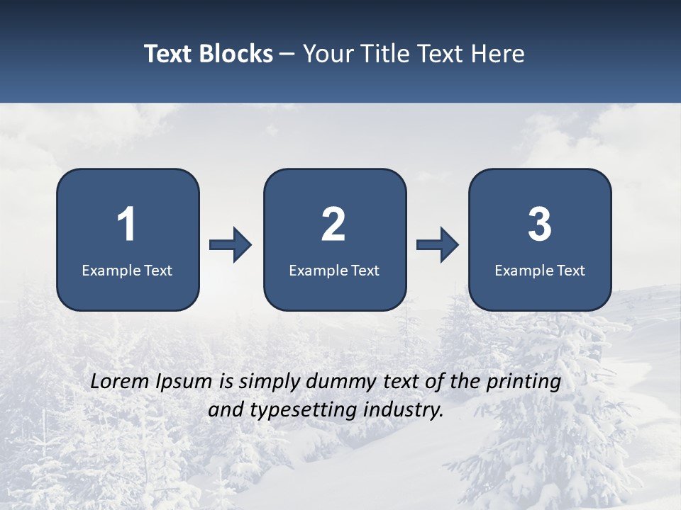 A Snowy Landscape With Trees And Clouds In The Background PowerPoint Template