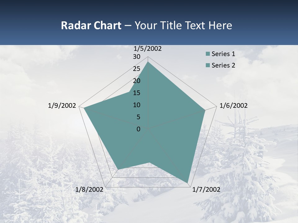 A Snowy Landscape With Trees And Clouds In The Background PowerPoint Template