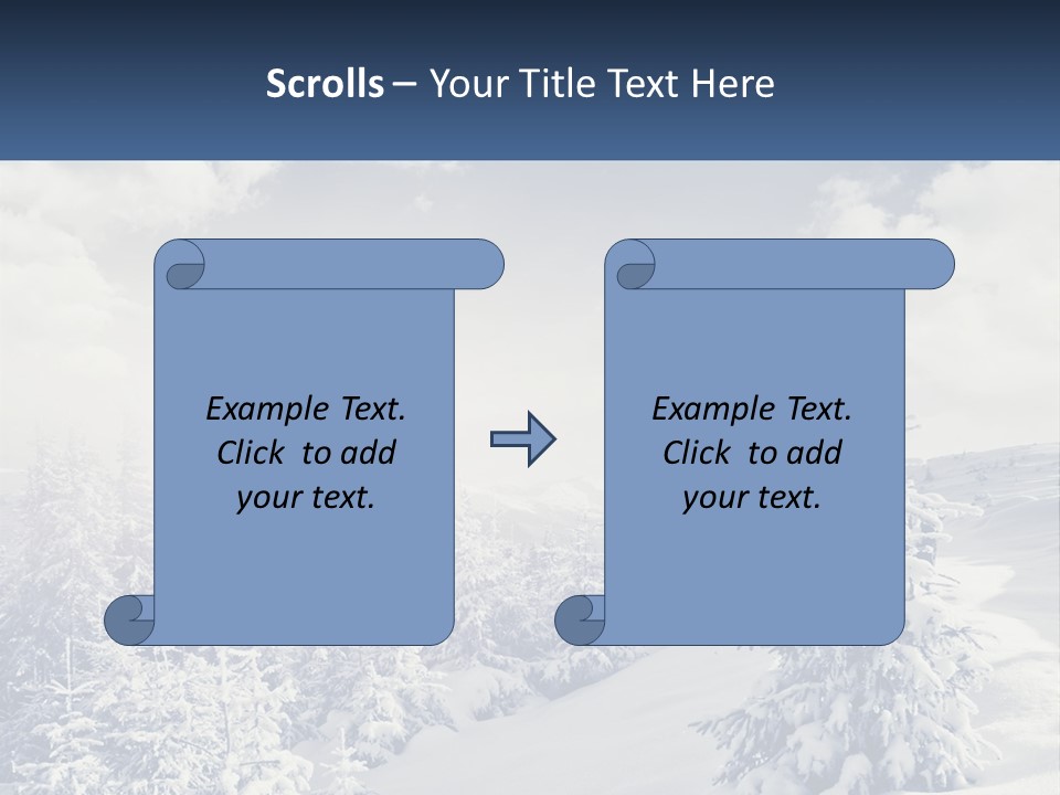 A Snowy Landscape With Trees And Clouds In The Background PowerPoint Template