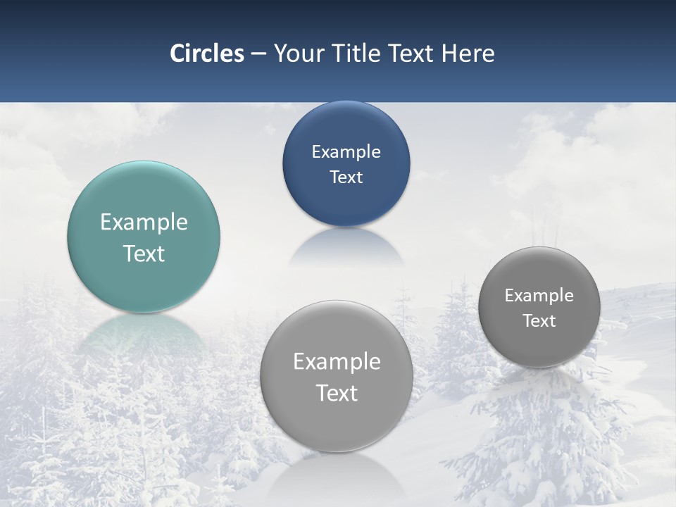 A Snowy Landscape With Trees And Clouds In The Background PowerPoint Template