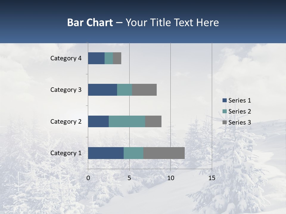 A Snowy Landscape With Trees And Clouds In The Background PowerPoint Template