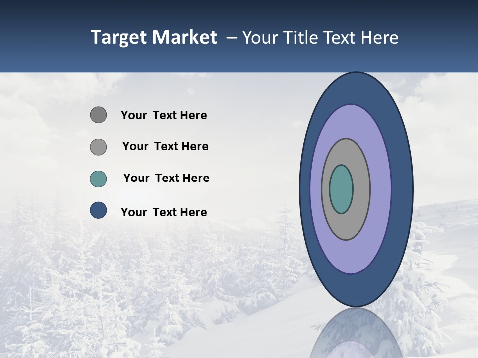 A Snowy Landscape With Trees And Clouds In The Background PowerPoint Template