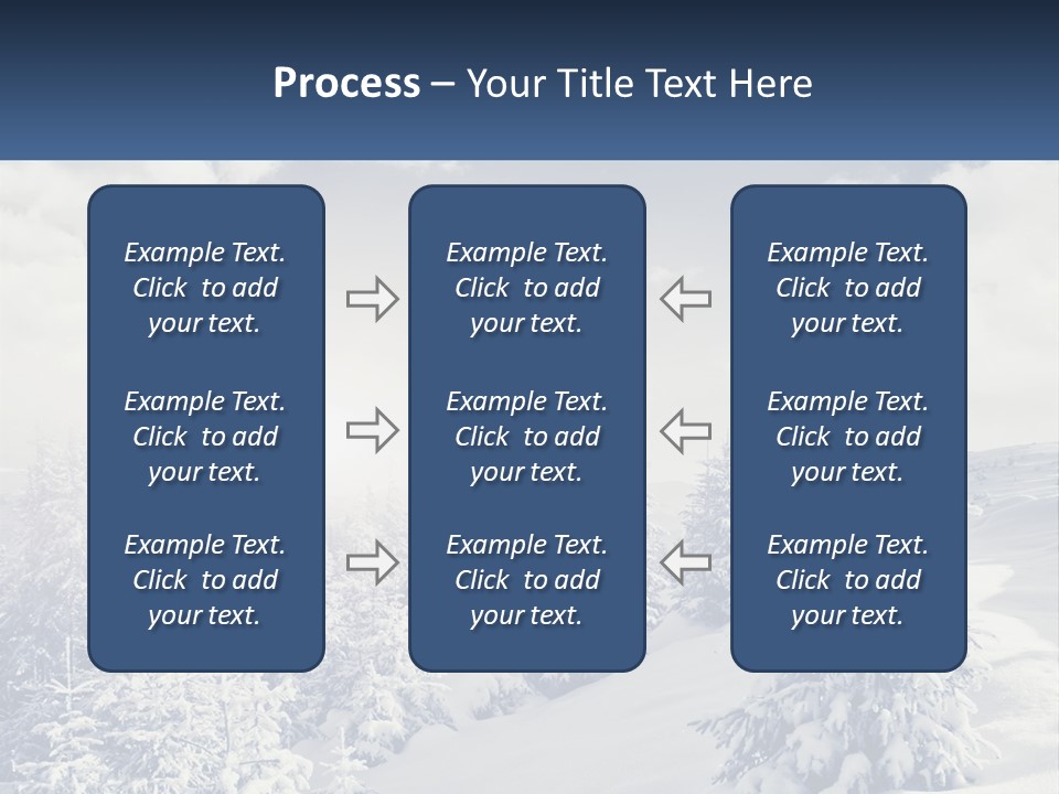 A Snowy Landscape With Trees And Clouds In The Background PowerPoint Template