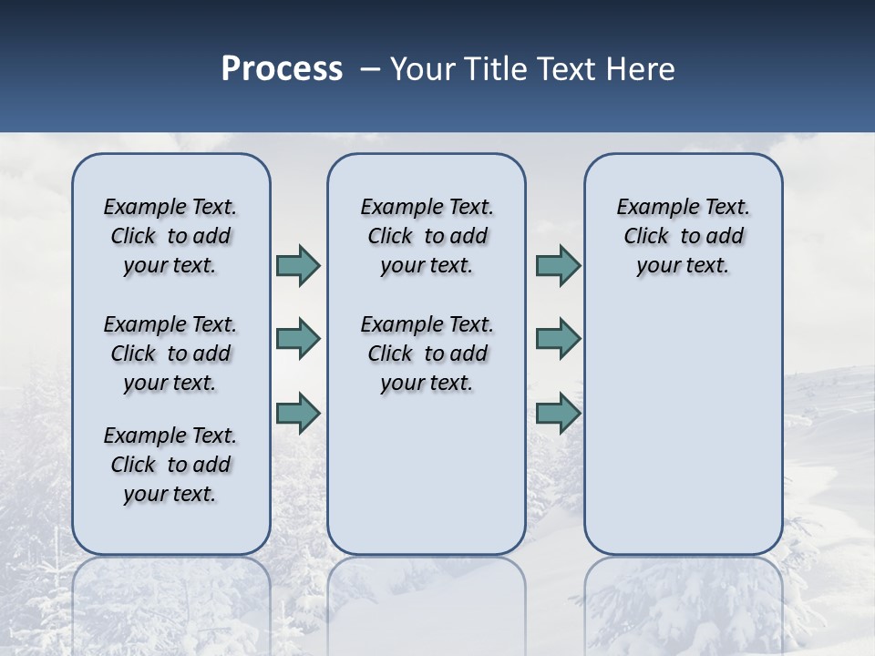 A Snowy Landscape With Trees And Clouds In The Background PowerPoint Template