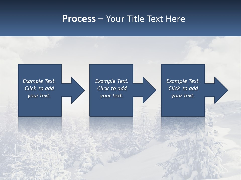 A Snowy Landscape With Trees And Clouds In The Background PowerPoint Template