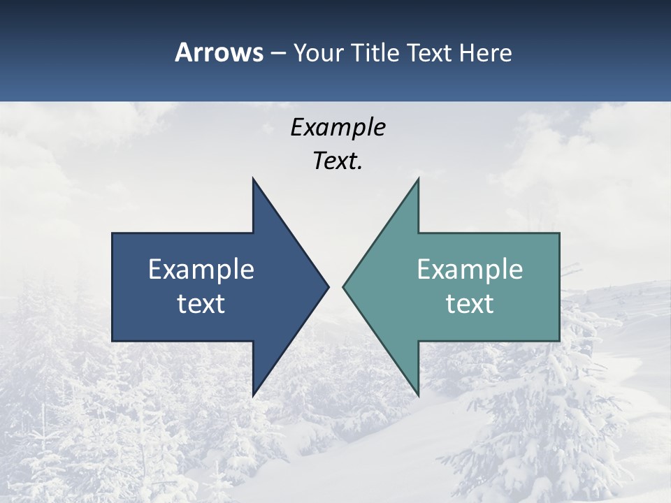 A Snowy Landscape With Trees And Clouds In The Background PowerPoint Template