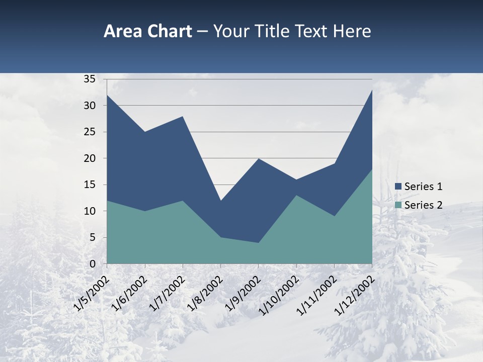 A Snowy Landscape With Trees And Clouds In The Background PowerPoint Template