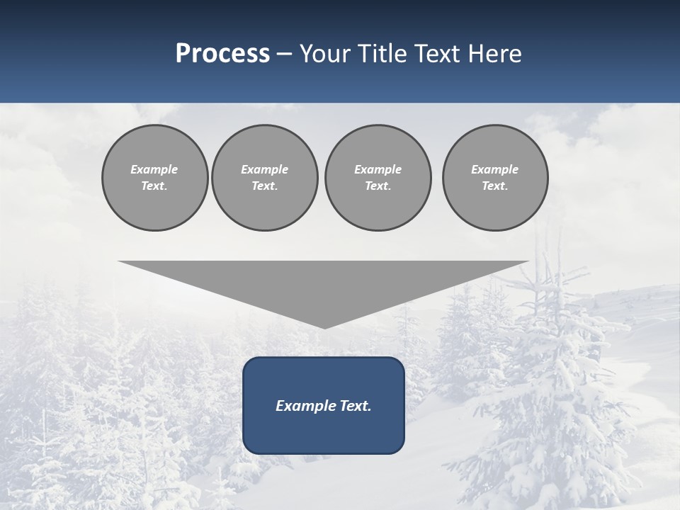 A Snowy Landscape With Trees And Clouds In The Background PowerPoint Template