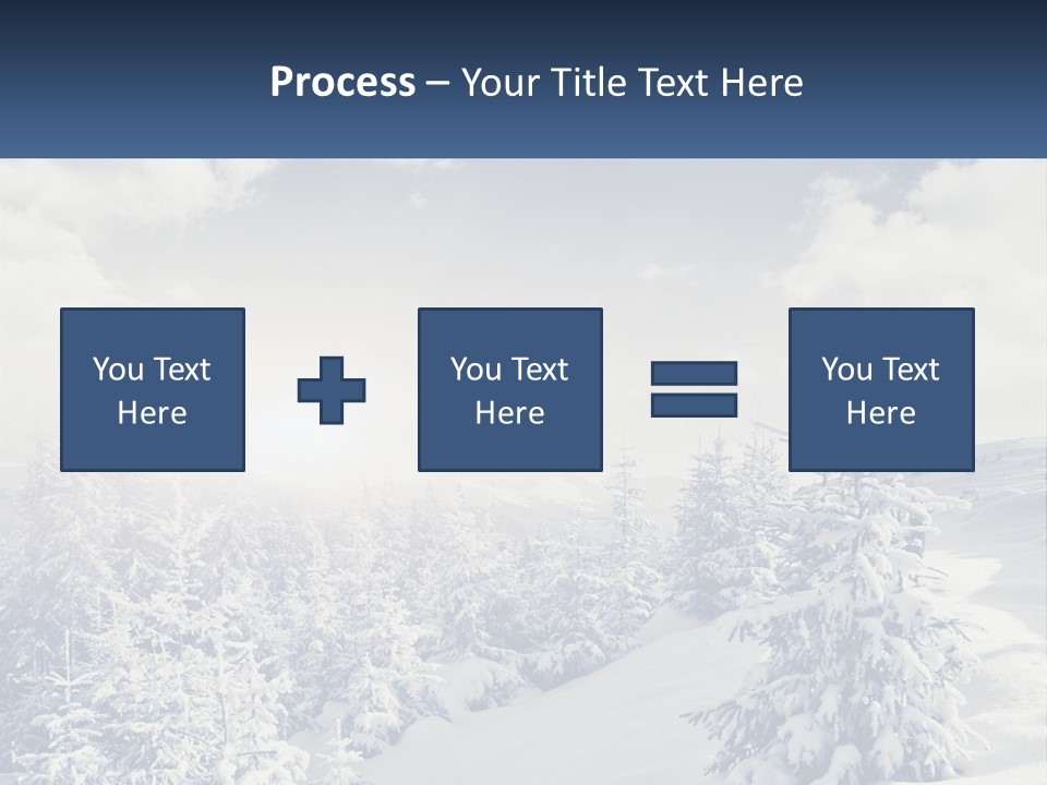 A Snowy Landscape With Trees And Clouds In The Background PowerPoint Template