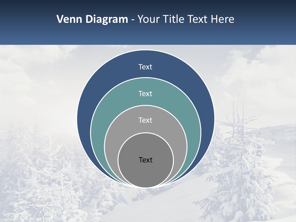 A Snowy Landscape With Trees And Clouds In The Background PowerPoint Template