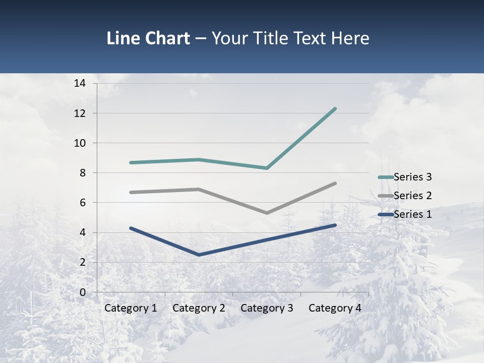 A Snowy Landscape With Trees And Clouds In The Background PowerPoint Template