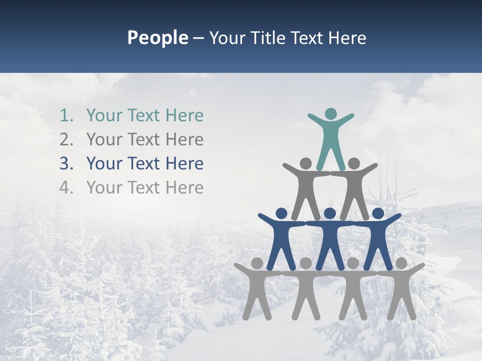 A Snowy Landscape With Trees And Clouds In The Background PowerPoint Template