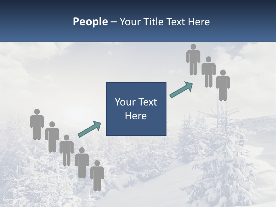 A Snowy Landscape With Trees And Clouds In The Background PowerPoint Template