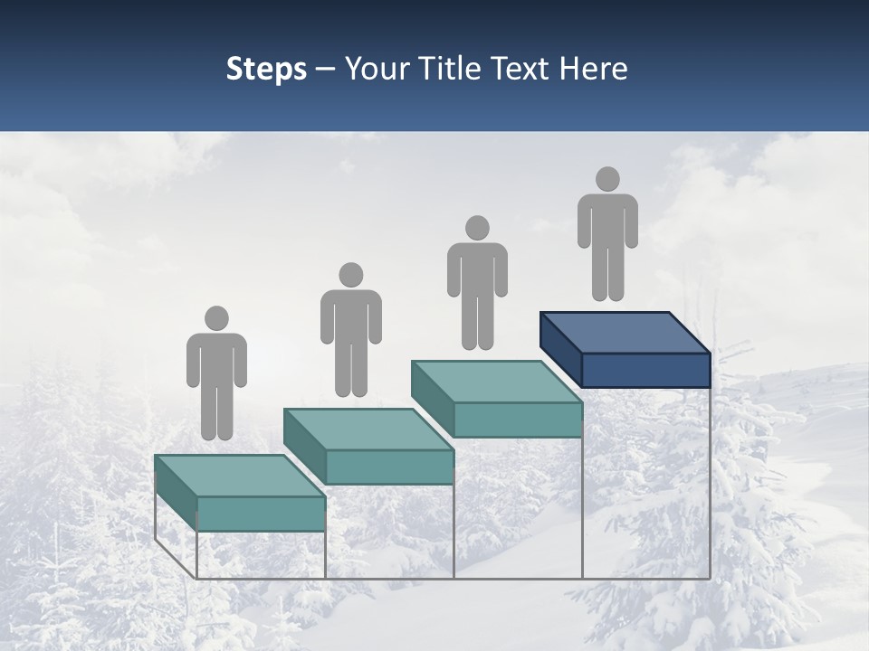 A Snowy Landscape With Trees And Clouds In The Background PowerPoint Template