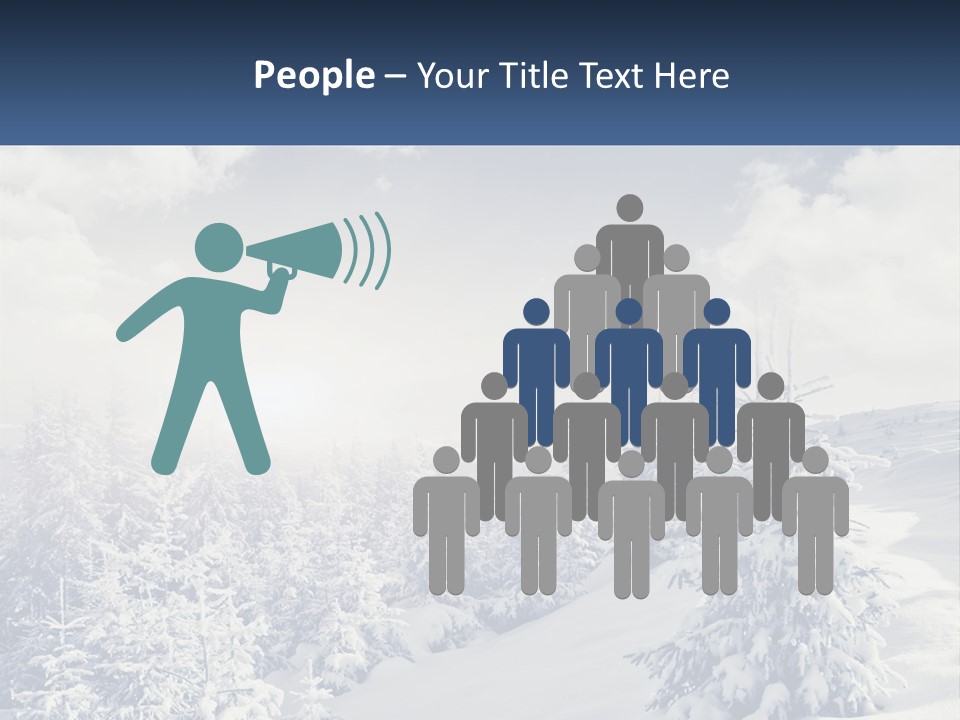 A Snowy Landscape With Trees And Clouds In The Background PowerPoint Template