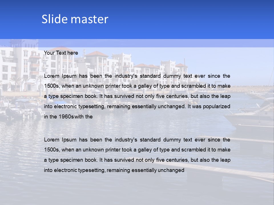 A Large Body Of Water Filled With Lots Of Boats PowerPoint Template