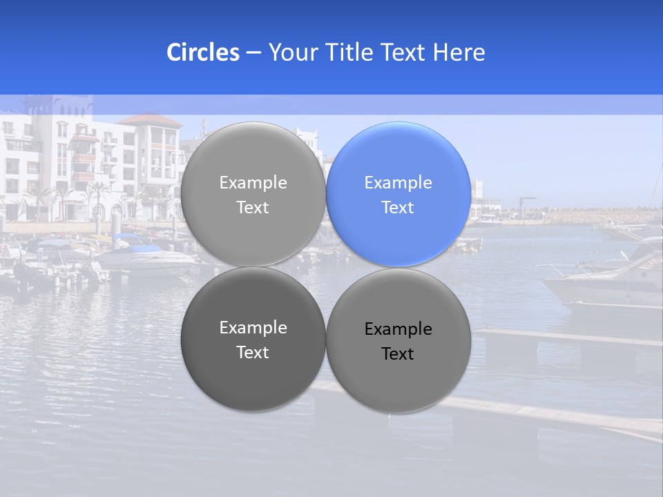 A Large Body Of Water Filled With Lots Of Boats PowerPoint Template