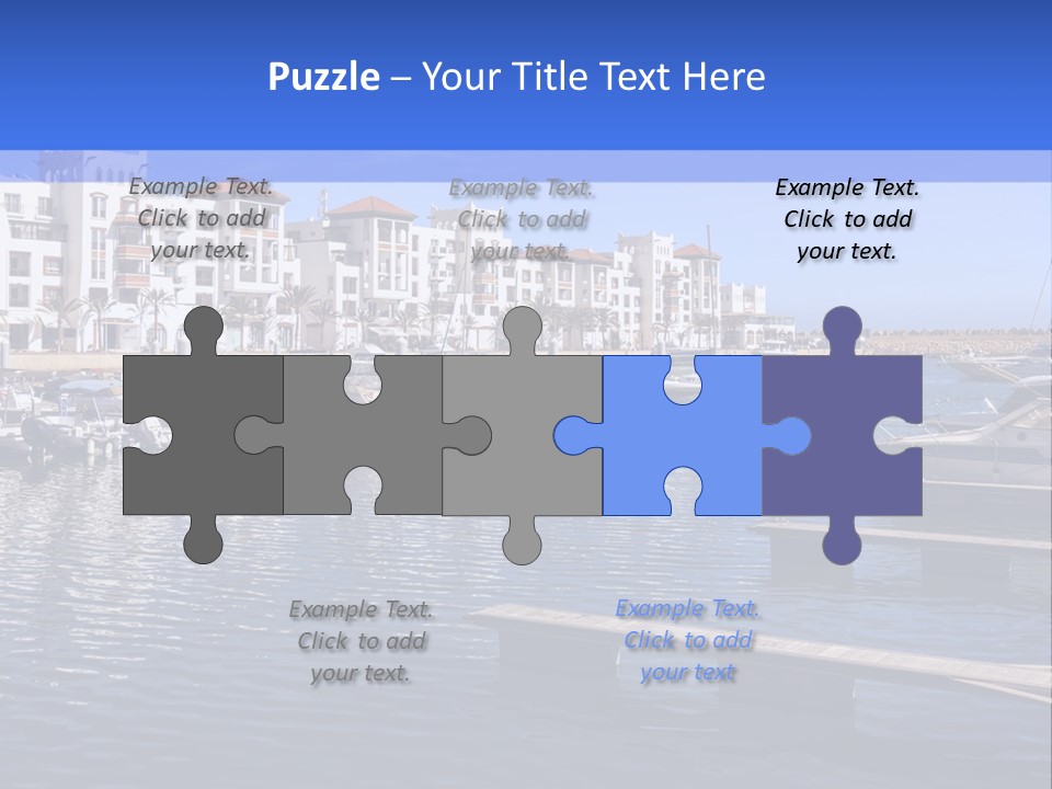 A Large Body Of Water Filled With Lots Of Boats PowerPoint Template