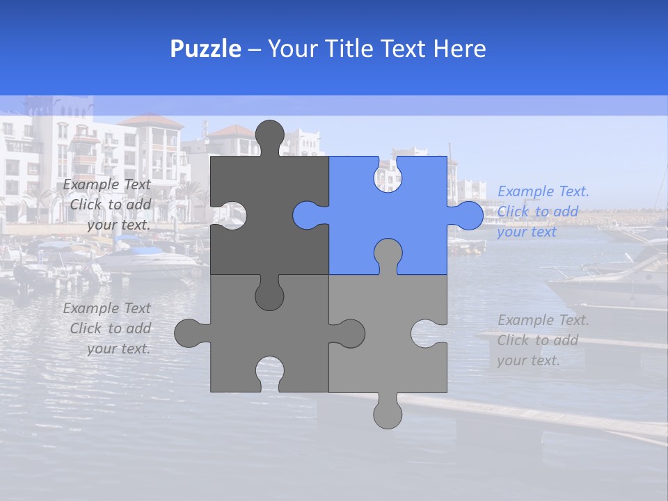 A Large Body Of Water Filled With Lots Of Boats PowerPoint Template