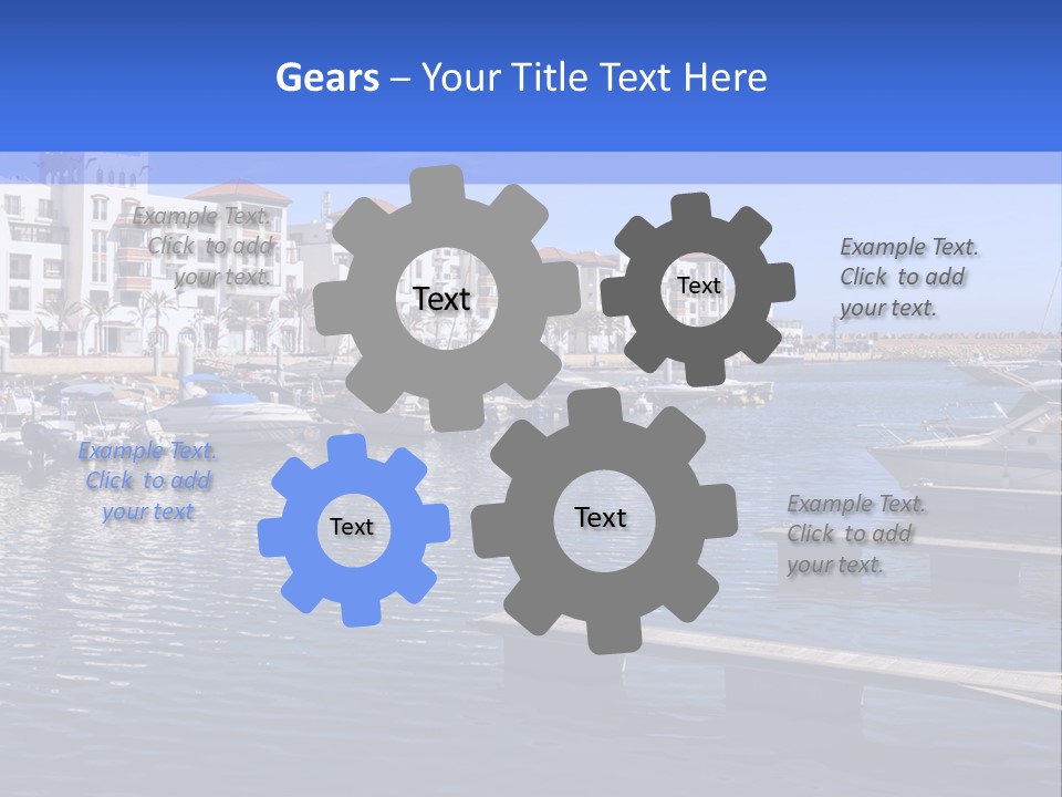 A Large Body Of Water Filled With Lots Of Boats PowerPoint Template