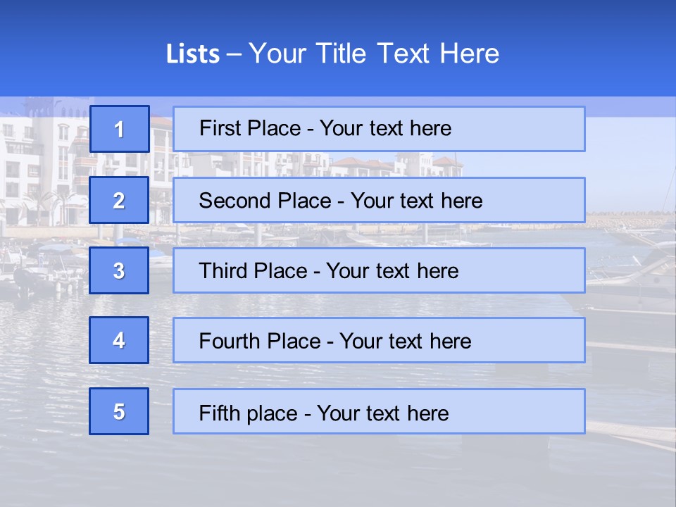 A Large Body Of Water Filled With Lots Of Boats PowerPoint Template