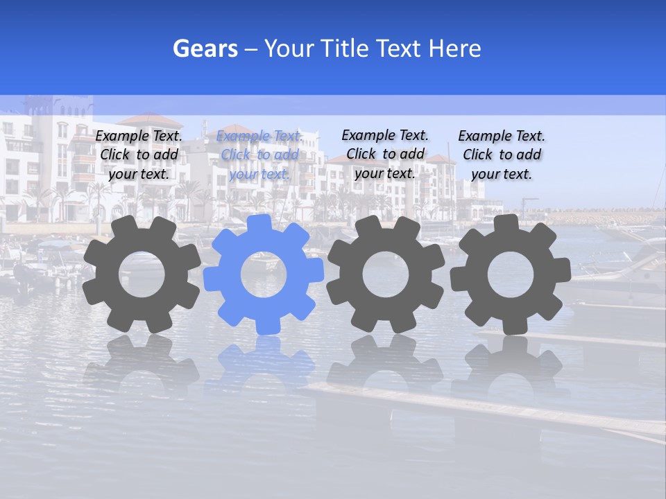 A Large Body Of Water Filled With Lots Of Boats PowerPoint Template