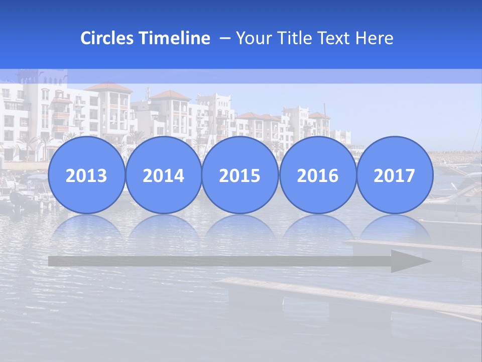 A Large Body Of Water Filled With Lots Of Boats PowerPoint Template