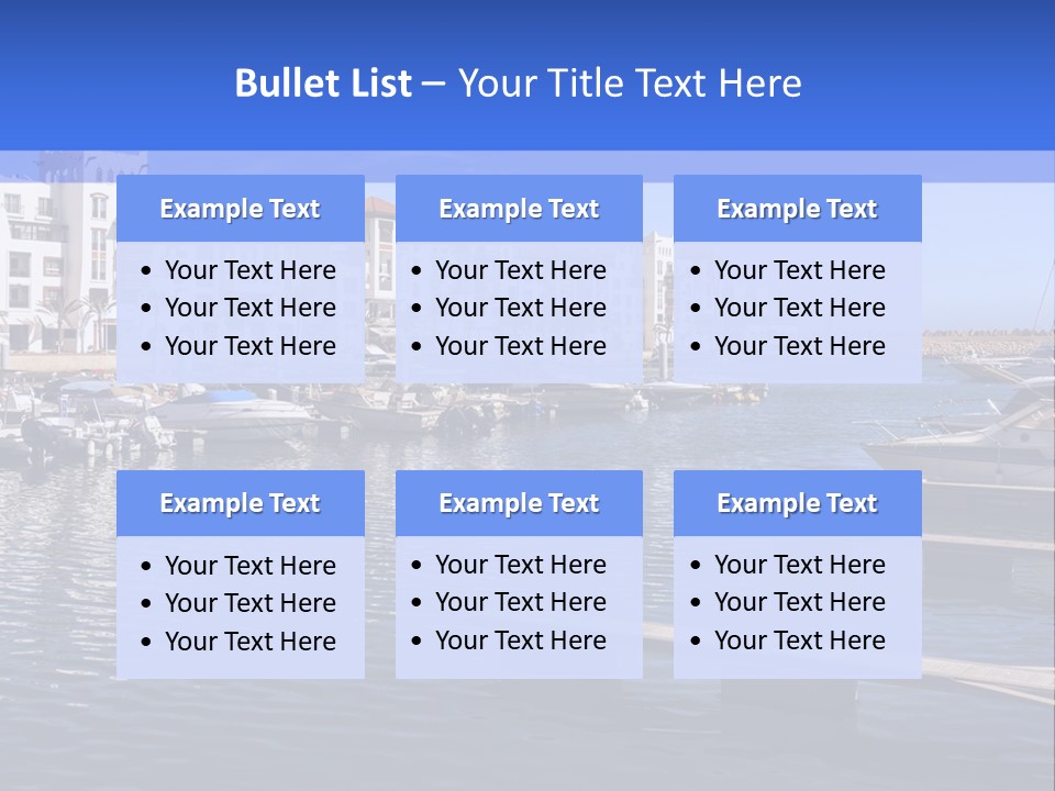 A Large Body Of Water Filled With Lots Of Boats PowerPoint Template