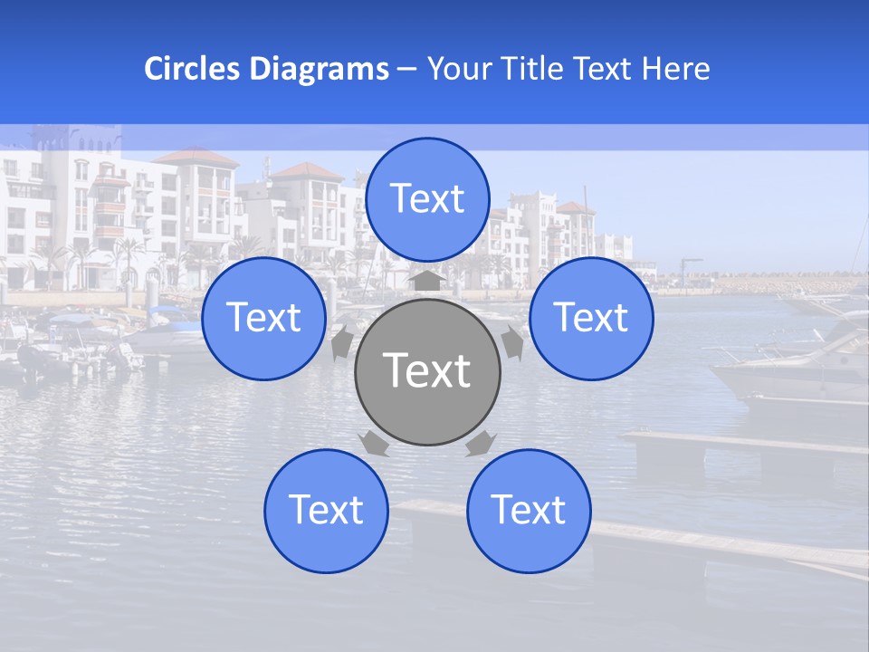 A Large Body Of Water Filled With Lots Of Boats PowerPoint Template