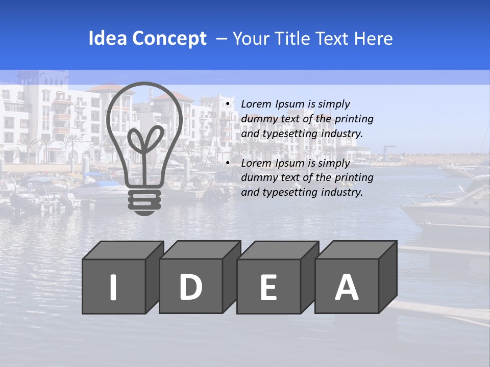 A Large Body Of Water Filled With Lots Of Boats PowerPoint Template