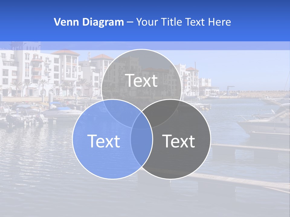 A Large Body Of Water Filled With Lots Of Boats PowerPoint Template