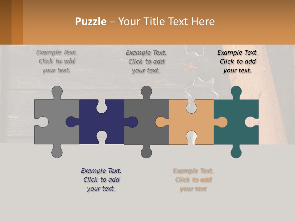 A Wooden Table Topped With A Cookie Cutter And Star Anise PowerPoint Template
