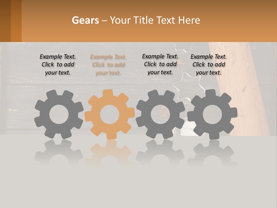 A Wooden Table Topped With A Cookie Cutter And Star Anise PowerPoint Template