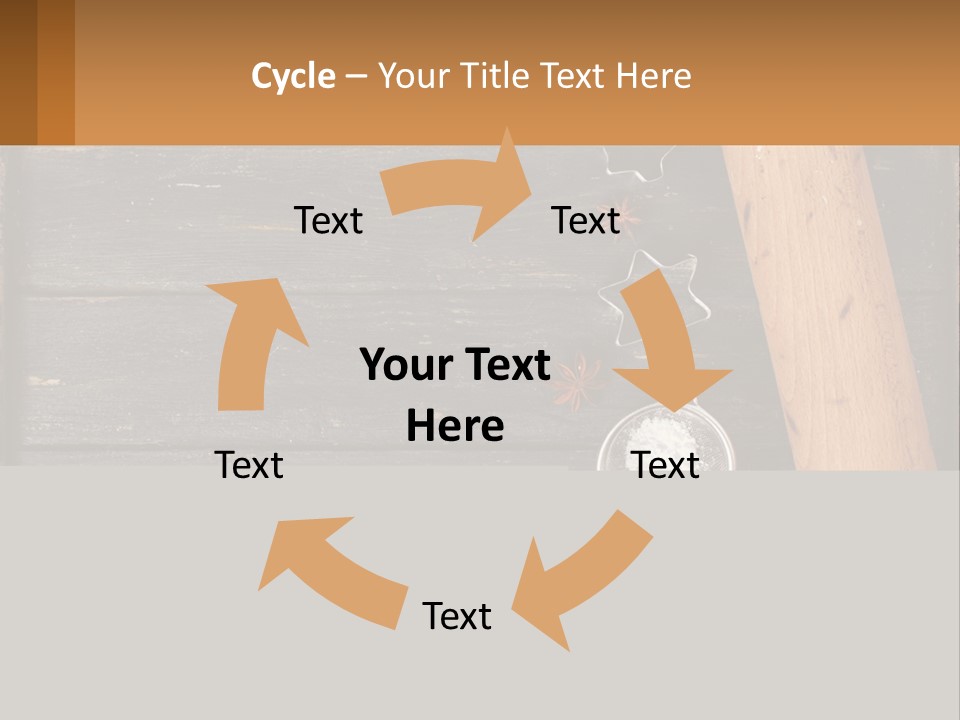 A Wooden Table Topped With A Cookie Cutter And Star Anise PowerPoint Template