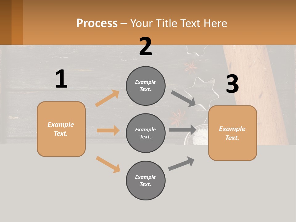 A Wooden Table Topped With A Cookie Cutter And Star Anise PowerPoint Template