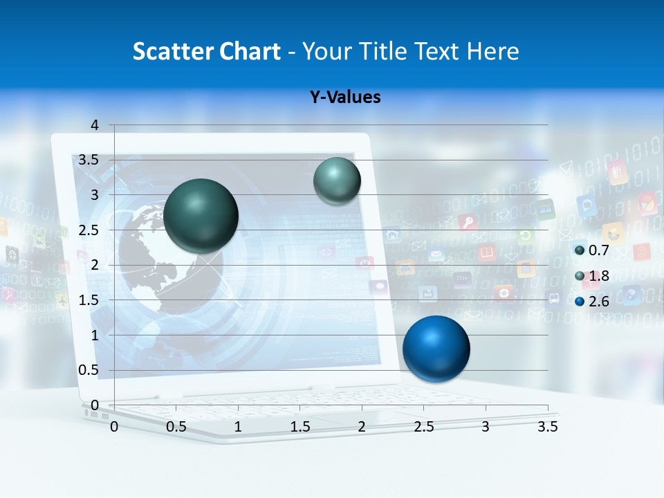 A Laptop Computer Sitting On Top Of A Desk PowerPoint Template