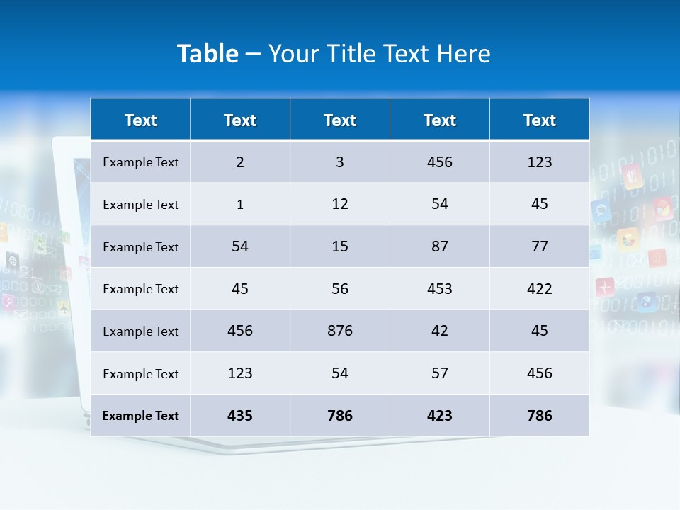 A Laptop Computer Sitting On Top Of A Desk PowerPoint Template