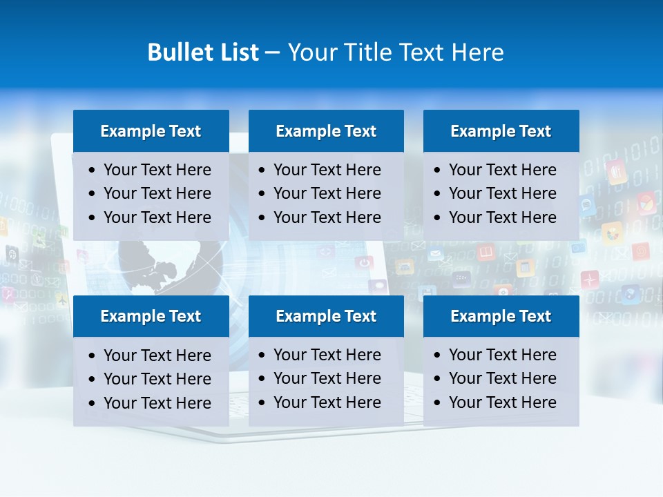 A Laptop Computer Sitting On Top Of A Desk PowerPoint Template