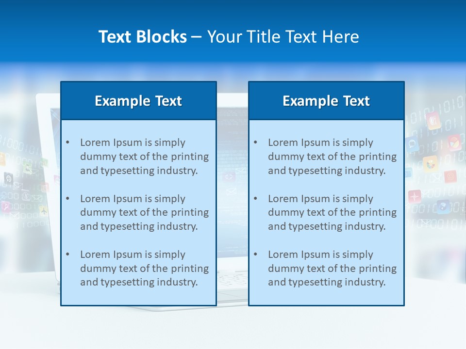 A Laptop Computer Sitting On Top Of A Desk PowerPoint Template