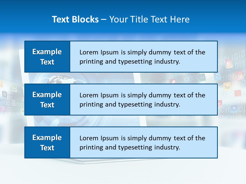 A Laptop Computer Sitting On Top Of A Desk PowerPoint Template