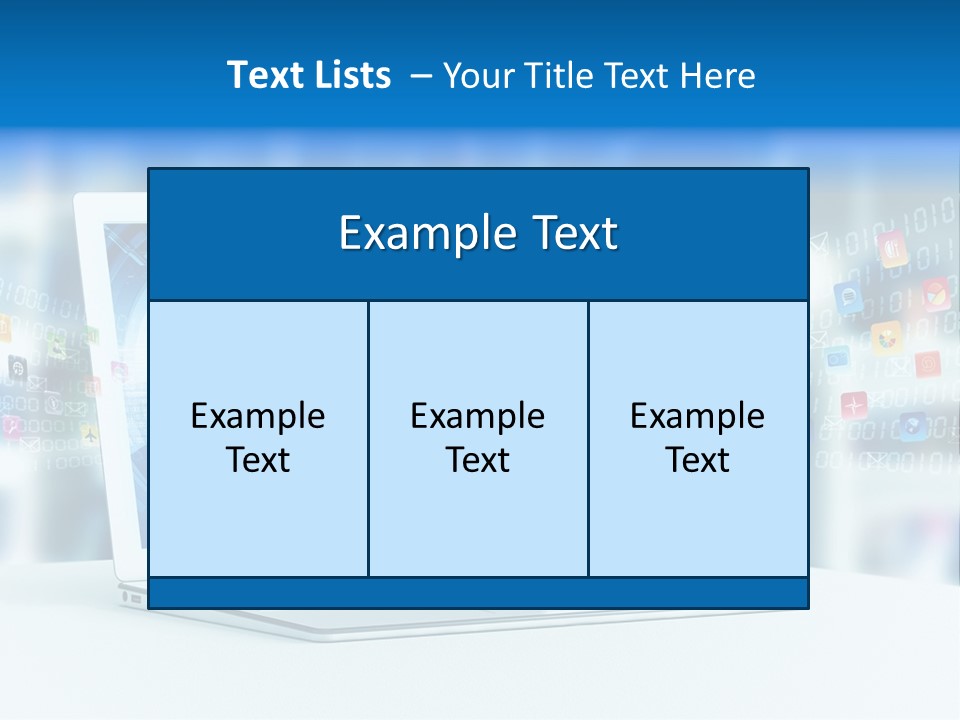 A Laptop Computer Sitting On Top Of A Desk PowerPoint Template