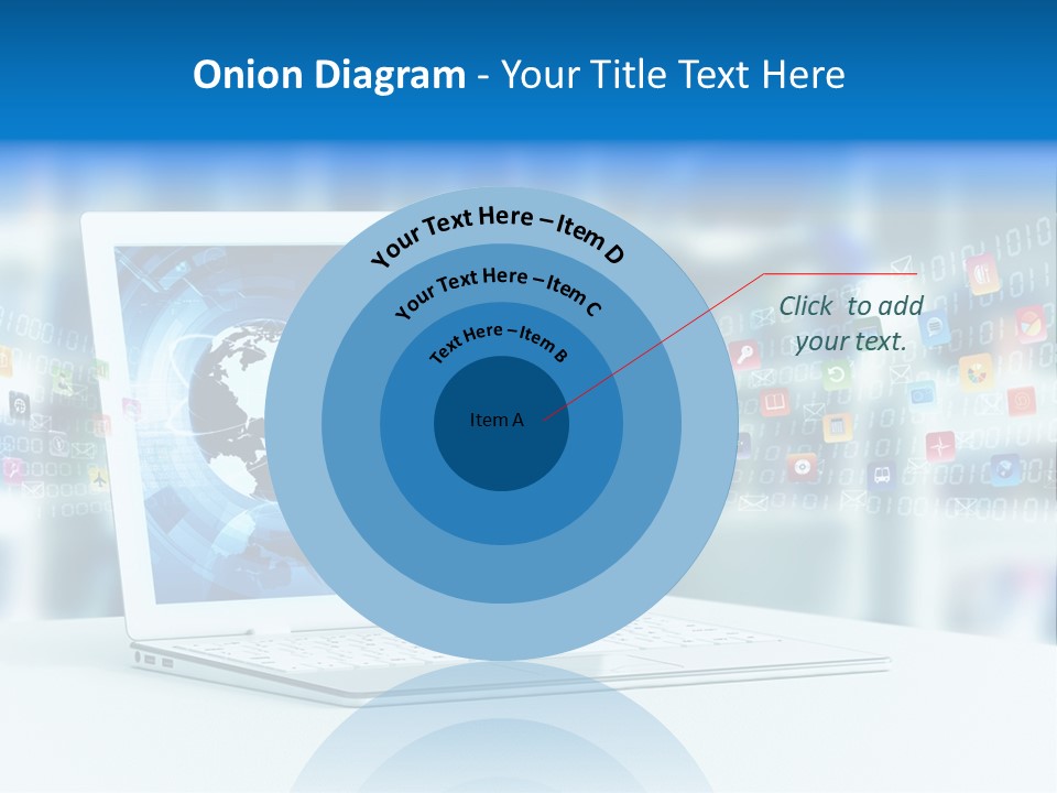 A Laptop Computer Sitting On Top Of A Desk PowerPoint Template